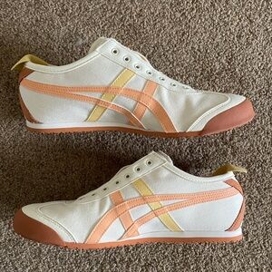 Onitsuka Tiger by Asics Cream and Peach Sneakers